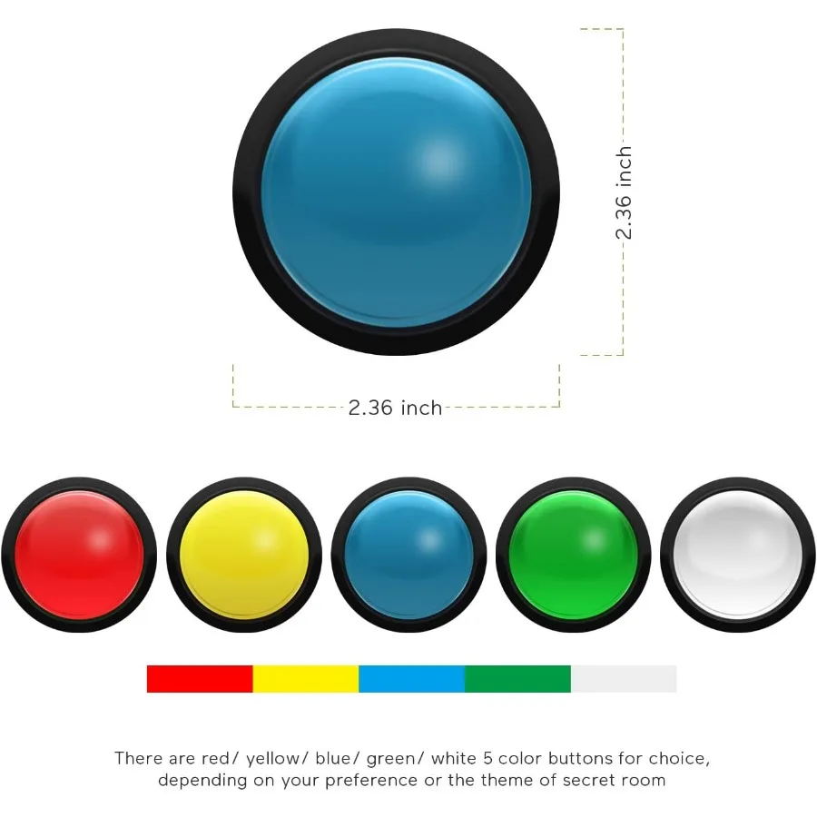 دعائم غرفة الهروب مع آلية 5 أزرار ألوان للتحكم في قفل مغناطيسي 12 فولت في لعبة الخروج: تحدي اللغز التفاعلي لـ Pla