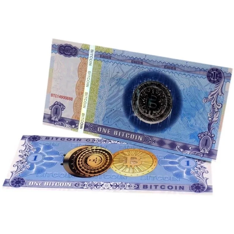 1 عملة تذكارية بيتكوين مع الأوراق النقدية القابلة للجمع – هدية تحت عنوان المشفر لمحبي التكنولوجيا والمستثمرين #6