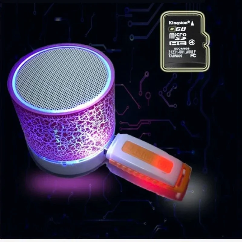 Bluetooth Mini Speaker Wireless Speaker Colorful LED TF Card USB Subwoofer Portable MP3 Music Sound Column For PC Phone