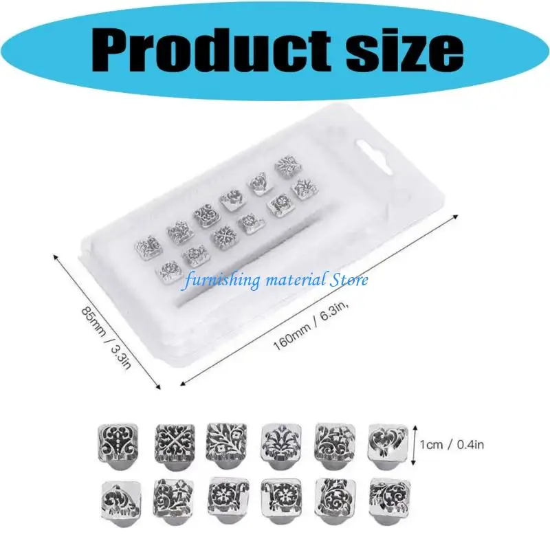 Y5GD Premium Leather Engraving Stamps Featuring 12 Unique Themes Punching Tool Suitable For Both Beginners And Experts