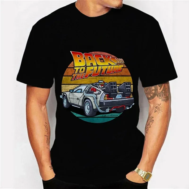 T Shirt for Men Back To The Future Print Men's Brand Tshirts Fashion T-shirt Casual Men Clothing Tops Tee T Shirt Homme Camiseta