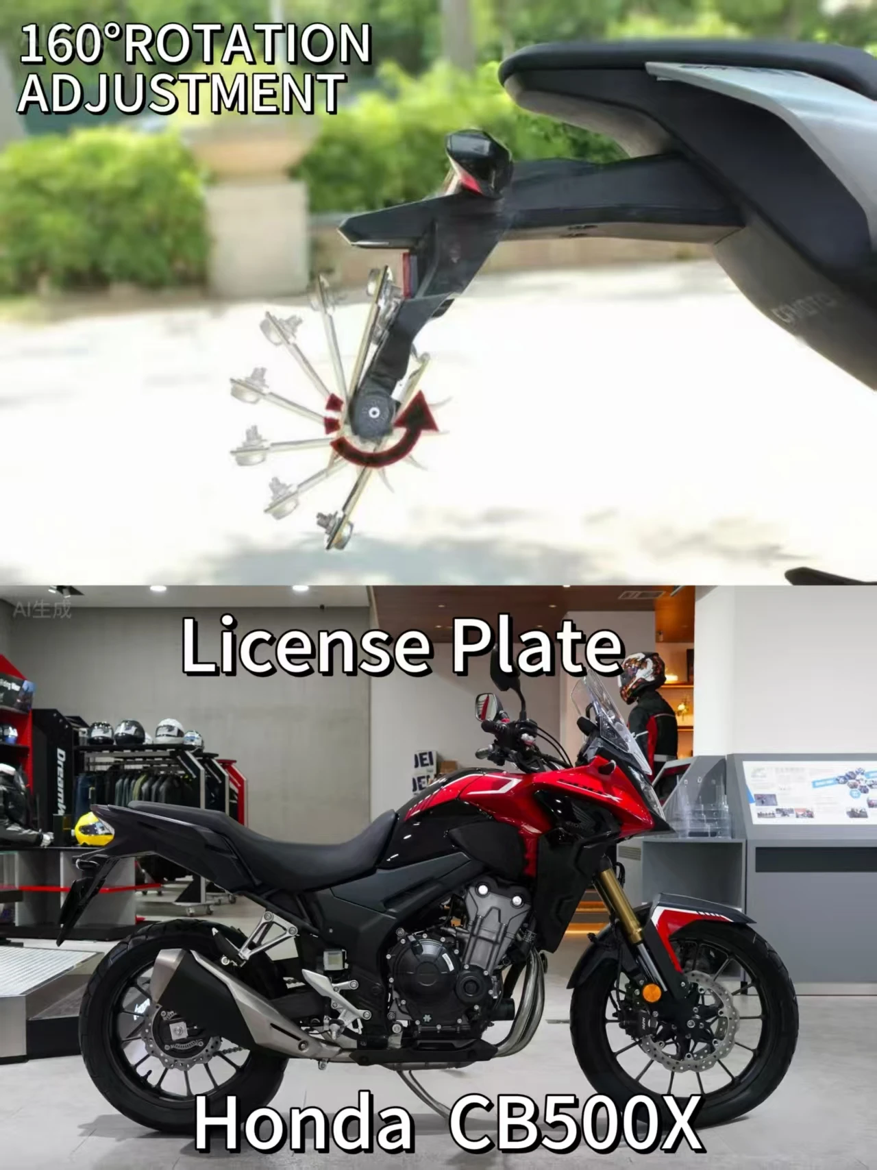 

Для CFMOTOHonda CB500XLicense Plate Премиум Регулируемая кнопка переключения номерного знака Легкое управление Кронштейн номерного знака Рамка