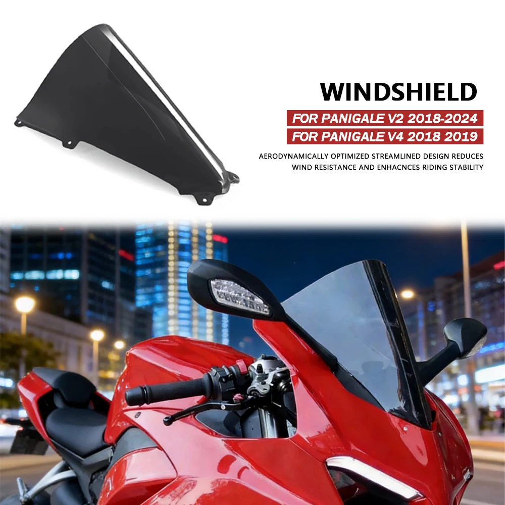 

For Ducati Panigale V4 2018 2019 PANIGALE V2 2018-2024 Windscreen Screen Wind Screen Double Bubble Windshield Wind Deflectors
