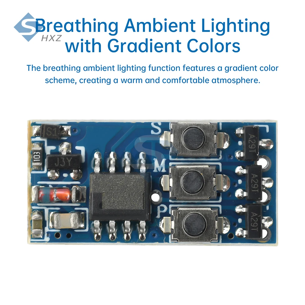 Controlador de luz DC 5-24V 900-LED WS2812 controlador de brillo de Color/3A controlador de luz RGB modo de respiración para tira LED Arduino