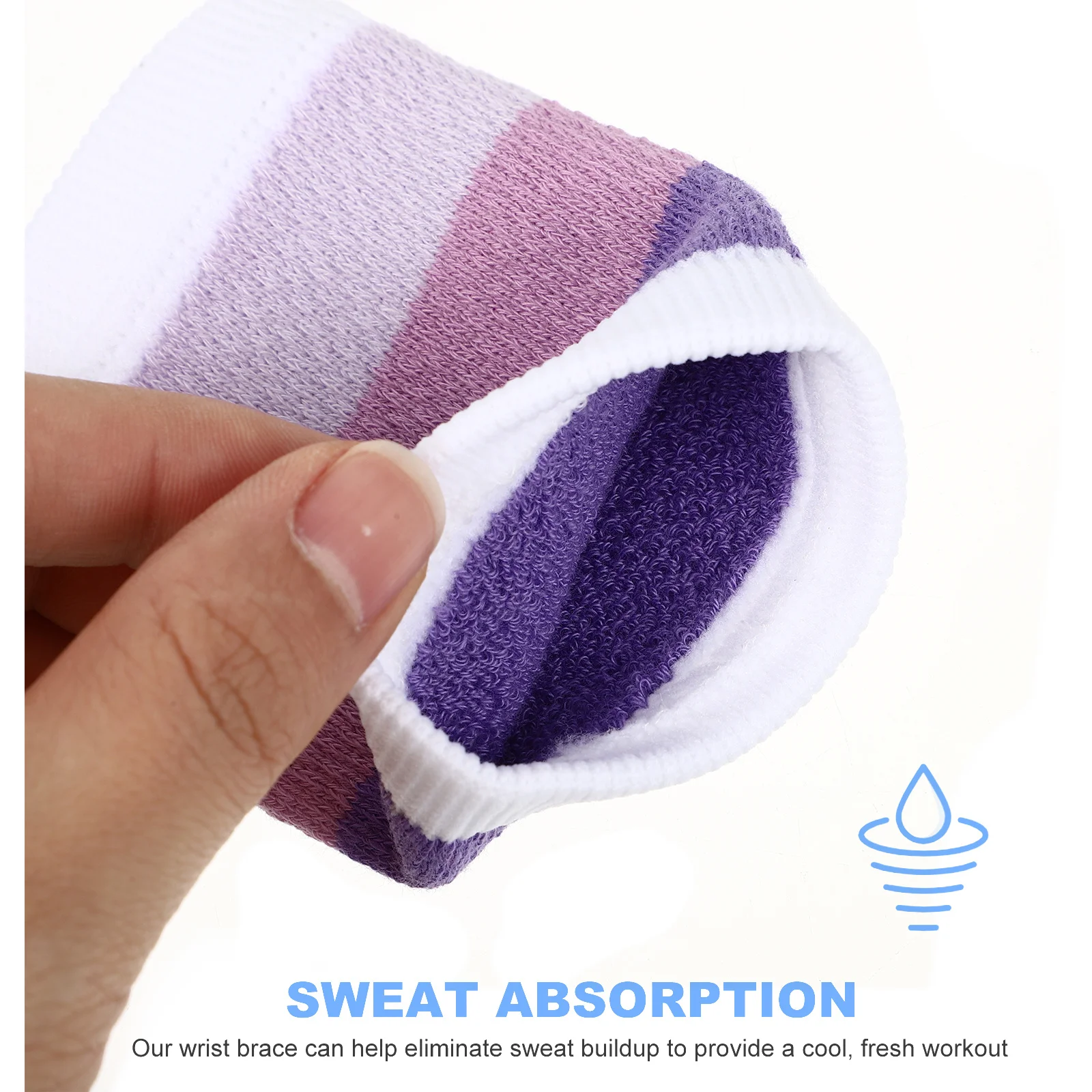 

Sports Wristband Sweat-Absorbent Wrist Guard Purple for Boys Girls Multifunctional Durable Elastic Cushion Practical