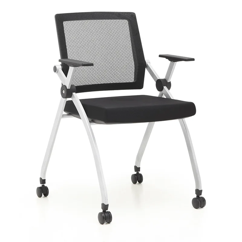 Cadeira de treinamento em malha com tablet, moda, escritório