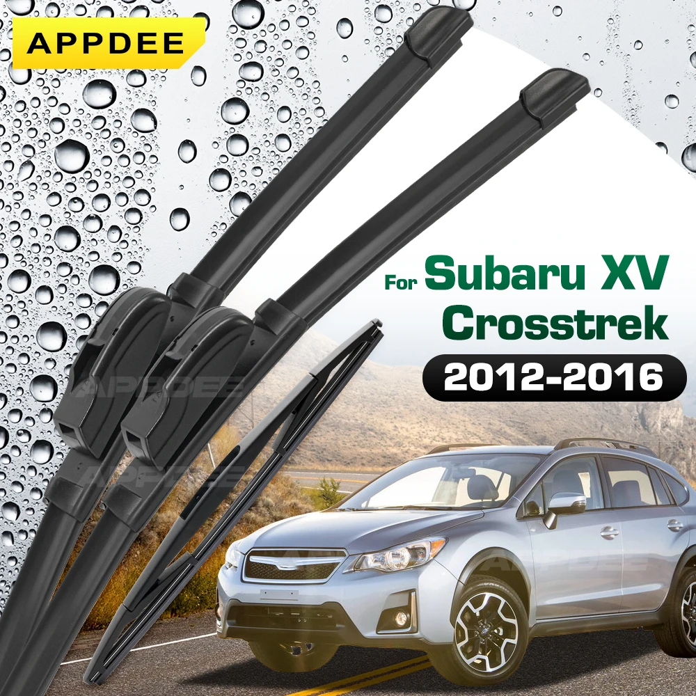 

Silicone & rubber Front & Rear Wiper Blades Set For Subaru XV Crosstrek GP 2012 - 2016 Windshield Windscreen Window