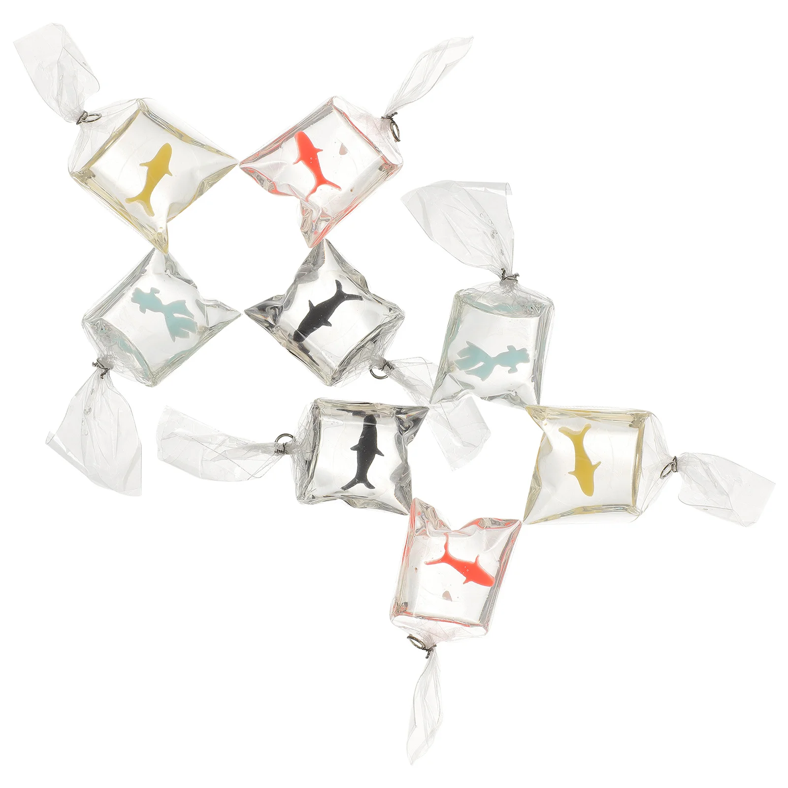 

8 шт., подвески в виде золотой рыбки из смолы, сумка-рыба, украшения для серег, браслета, ожерелья, аксессуары ручной работы «сделай сам»