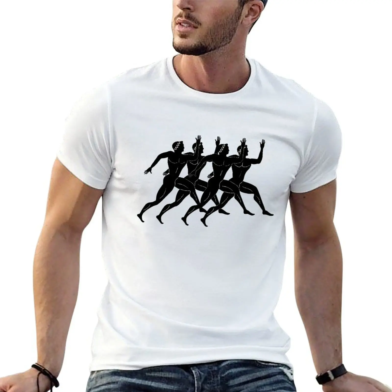 

Panathenaic Runners T-Shirt man t shirt heavy cotton man t shirt cotton high quality T-Shirt