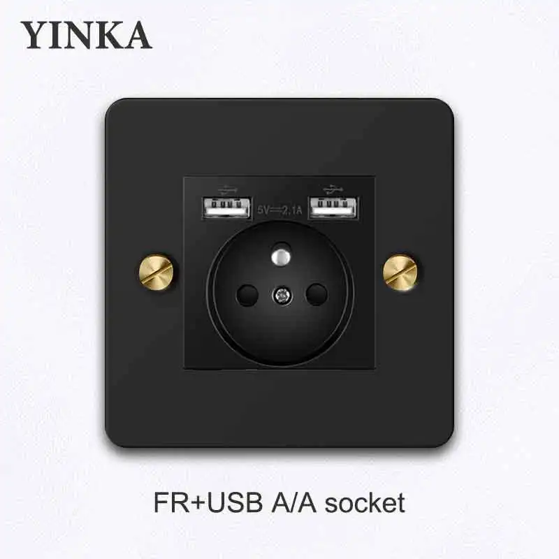 YINKA Stainless Steel Light Switch with Copper Toggle, Durable Modern Metal Wall Switch for Home, Single/Double/Triple Options image 3