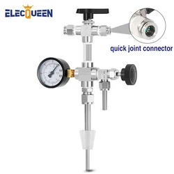 Counter Pressure Bottle Filler with Quick Joint Connector, Beer Bottling & Transfer Avoid Air Connect & Pressure Gauge (0-60psi)