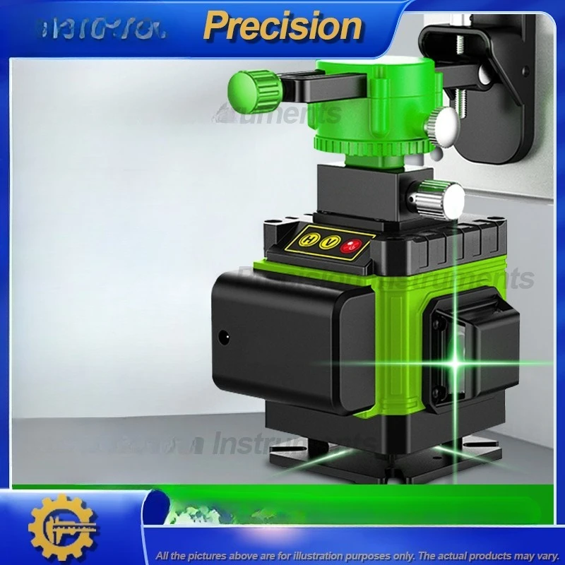 

2026 12-линейный зеленый лазерный уровень, высокоточный 16-линейный настенный монтаж для пола, самовыравнивающийся лазерный инструмент с перекрестной линией для строительства