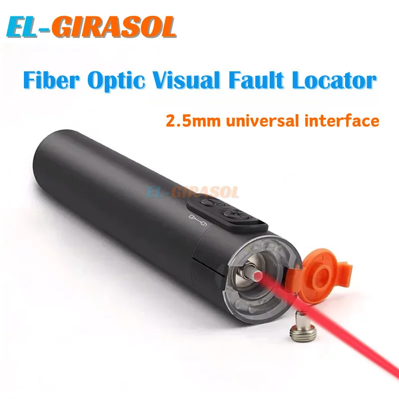 

Fiber Optic Visual Fault Locator Red Light Pen 15KM 20KM 30KM Rechargeable Fiber Optic Cable Tester 15-30MW Range VFL FTTH