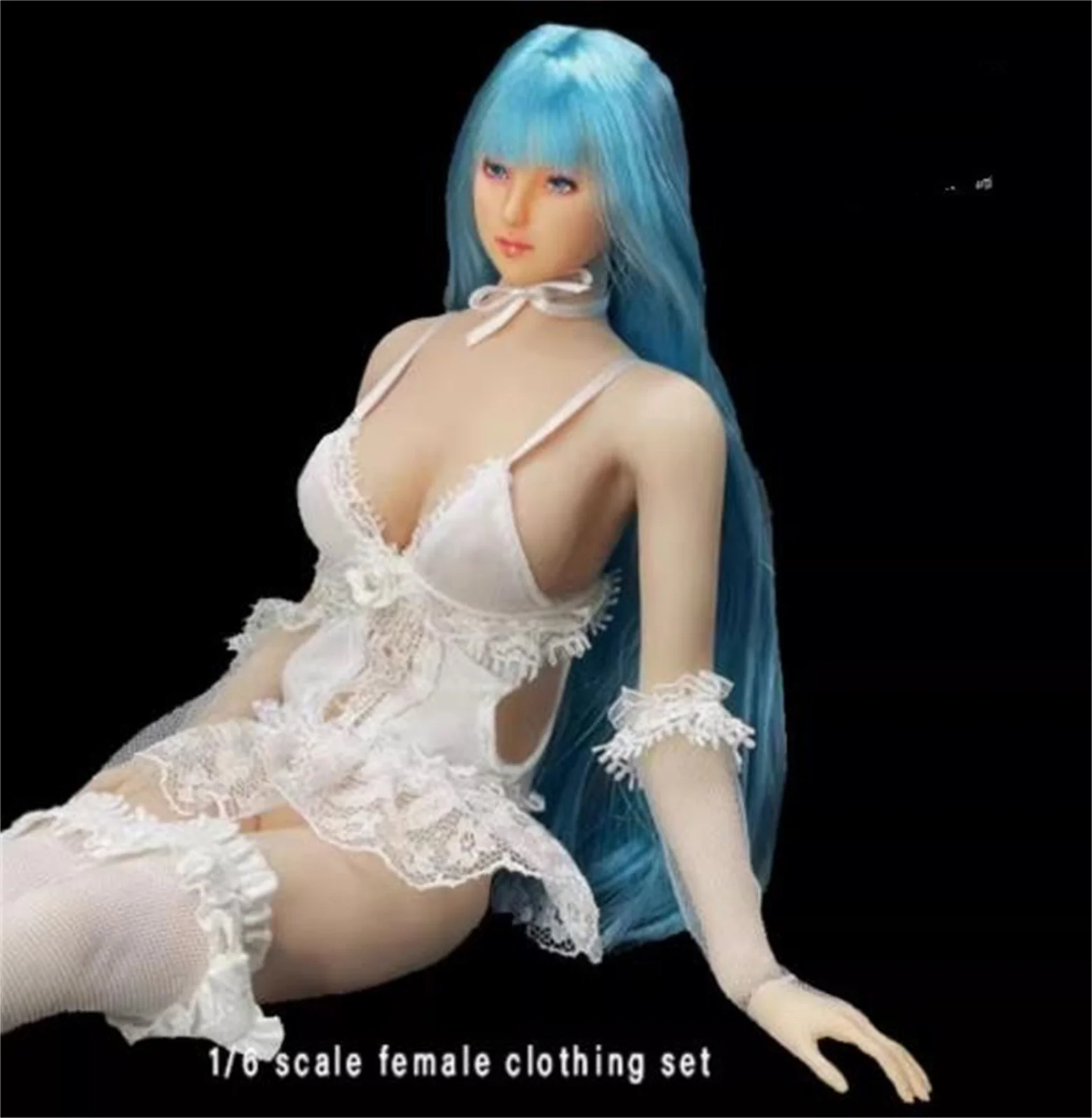 

1/6 Scale Lace jumpsuit white dress socks Clothes Model for 12'' figure toys Coat Model for 12 inches FigureBody