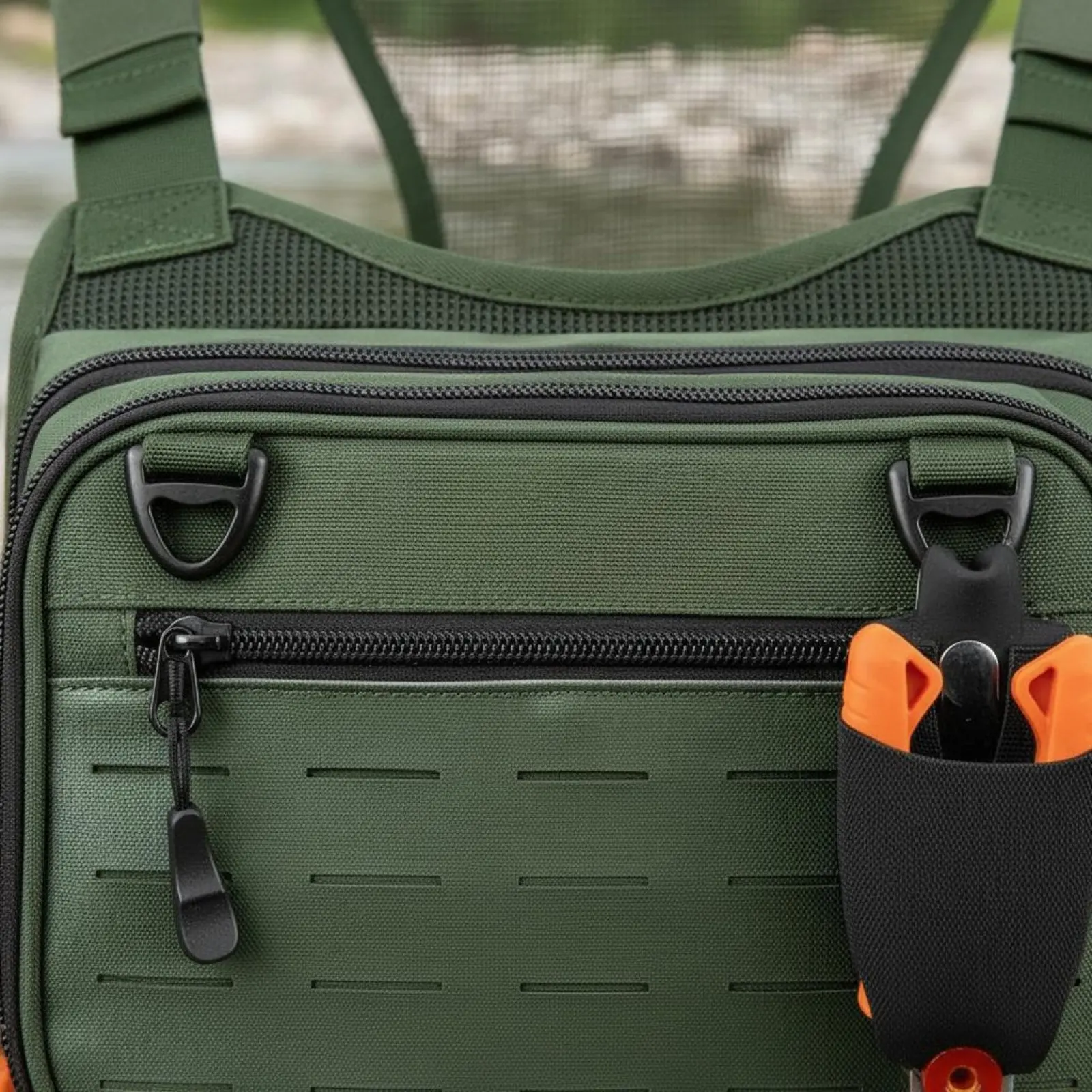 

Waterproof Tackle Chest Bag Adjustable Straps Fishing Chest Pack Fishing Vest Bag Lightweight Outdoor Gear Carrier for Anglers