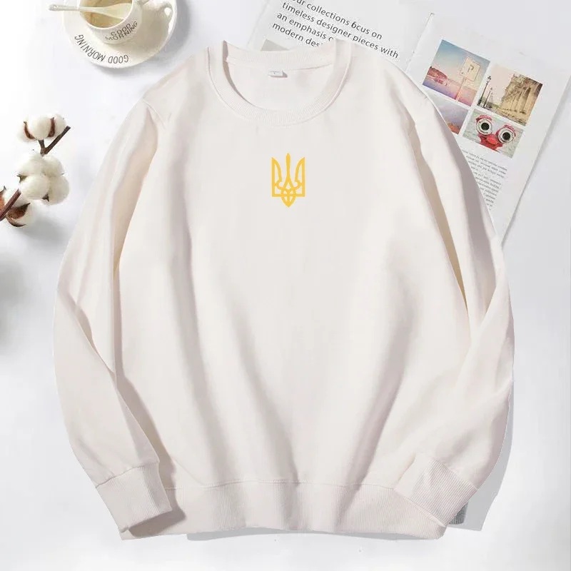 Ukrainian Sweatshirt Men's Clothes Zelensky Ukraine Coat of Arm Hoodies Male Pullover Spring Crewneck Sweatshirts Streetwear