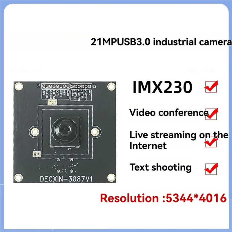 ABSQ-USB3.0 21MP IMX230 HD كاميرا صناعية 5344X4016 80 درجة تركيز ثابت AF وحدة وحدة كاميرا خالية من السائق