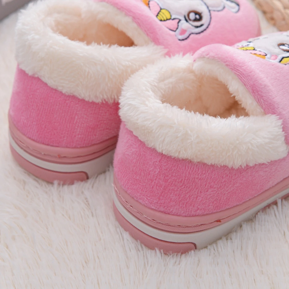 New Toddler Girls Slippers Winter Shoes Little Kids Casual Home Wear Baby Warm Anti-slip Loafers Cartoon Children House Footwear