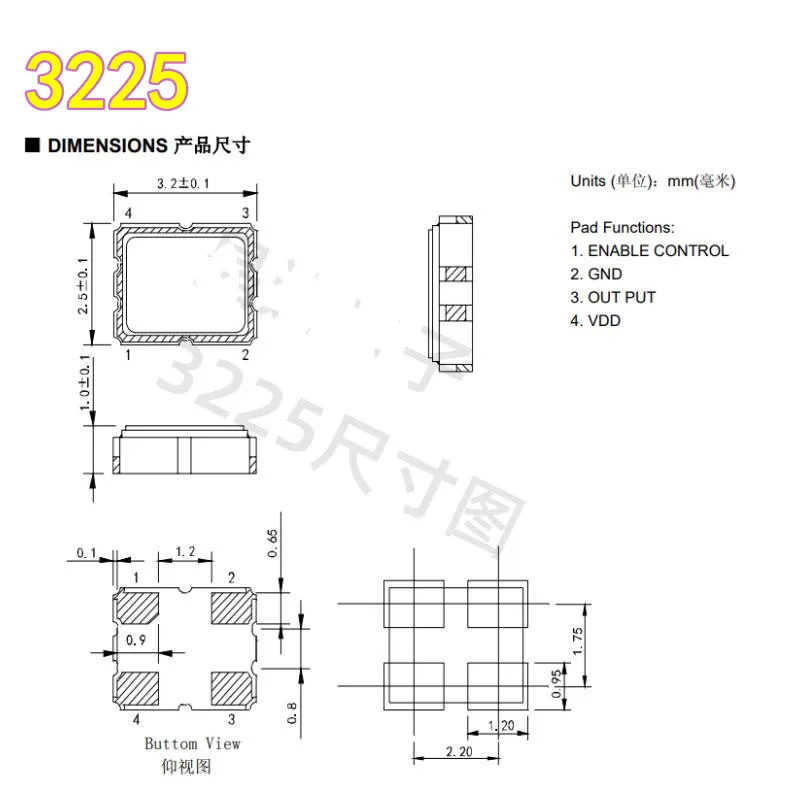 10 قطعة مذبذب كريستال نشط 3225 5032 7050 ترددات 4 ميجا هرتز 6/8/10/12/16 ميجا هرتز ، 20 ميجا هرتز ، 24 ميجا هرتز ، 25 ميجا هرتز ، 27 ميجا هرتز ، 48 ميجا هرتز ، 50 ميجا هرتز