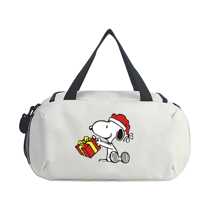 Torba podróżna Snoopy Anime Cartoon torebka z nadrukiem świątecznym przenośne torby do przechowywania ubrań o dużej pojemności Kawaii prezenty urodzinowe nowość