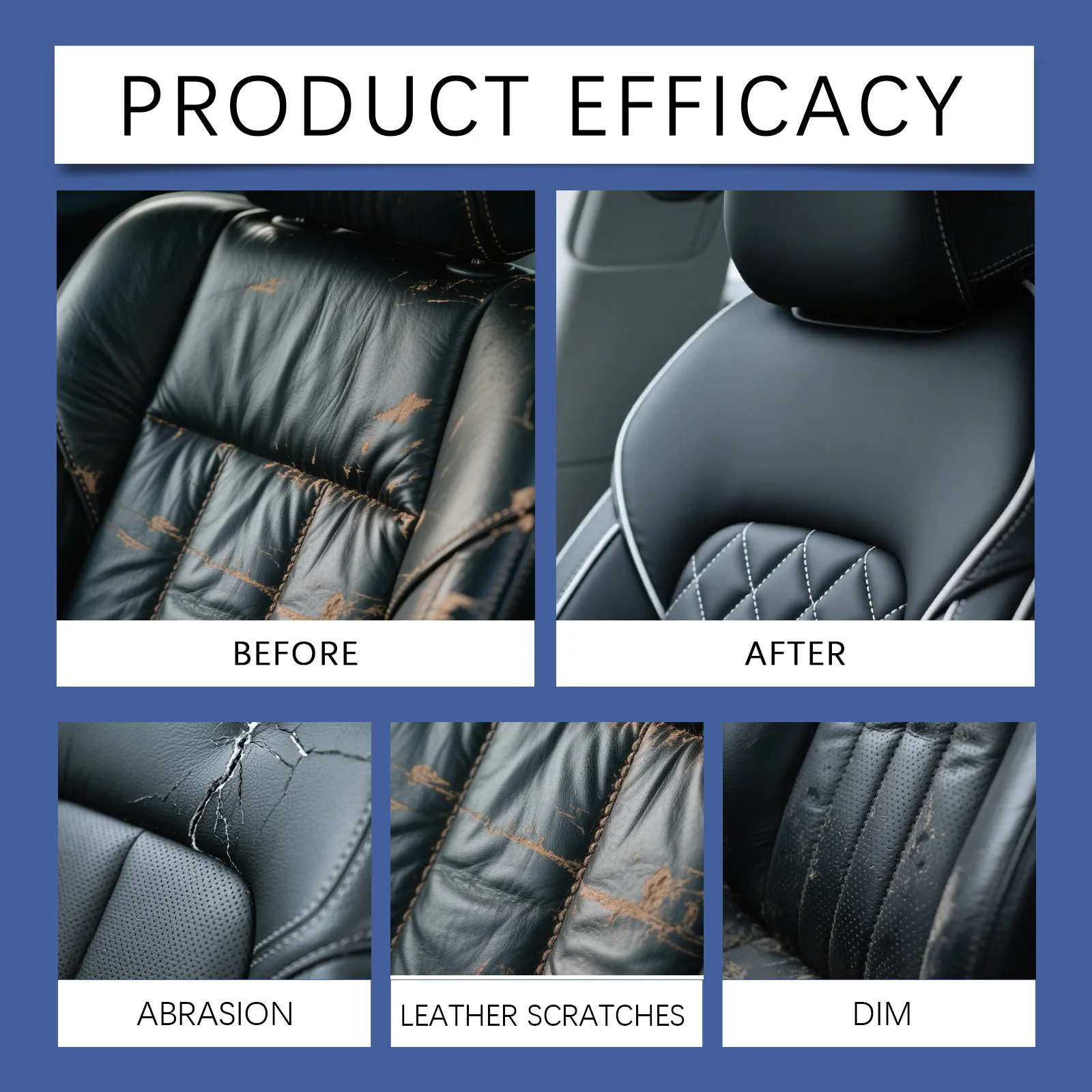 Auto-Innenraum-Leder-Reparaturkleber, stark, für Autositze, Lenkrad, Sofa und Möbel, schnell trocknend, flexible Bindung – Detail 2