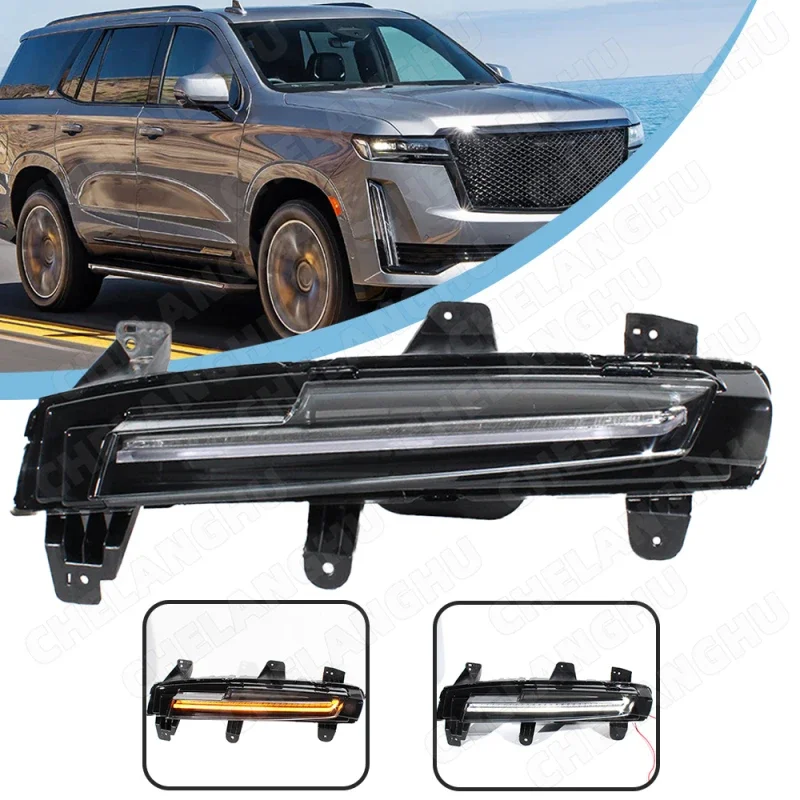 

1Pc Right Side LED Daytime Running Light For Cadillac Escalade 2021 2022 2023 Car Universal 85117442 Super Bright Waterproof DRL