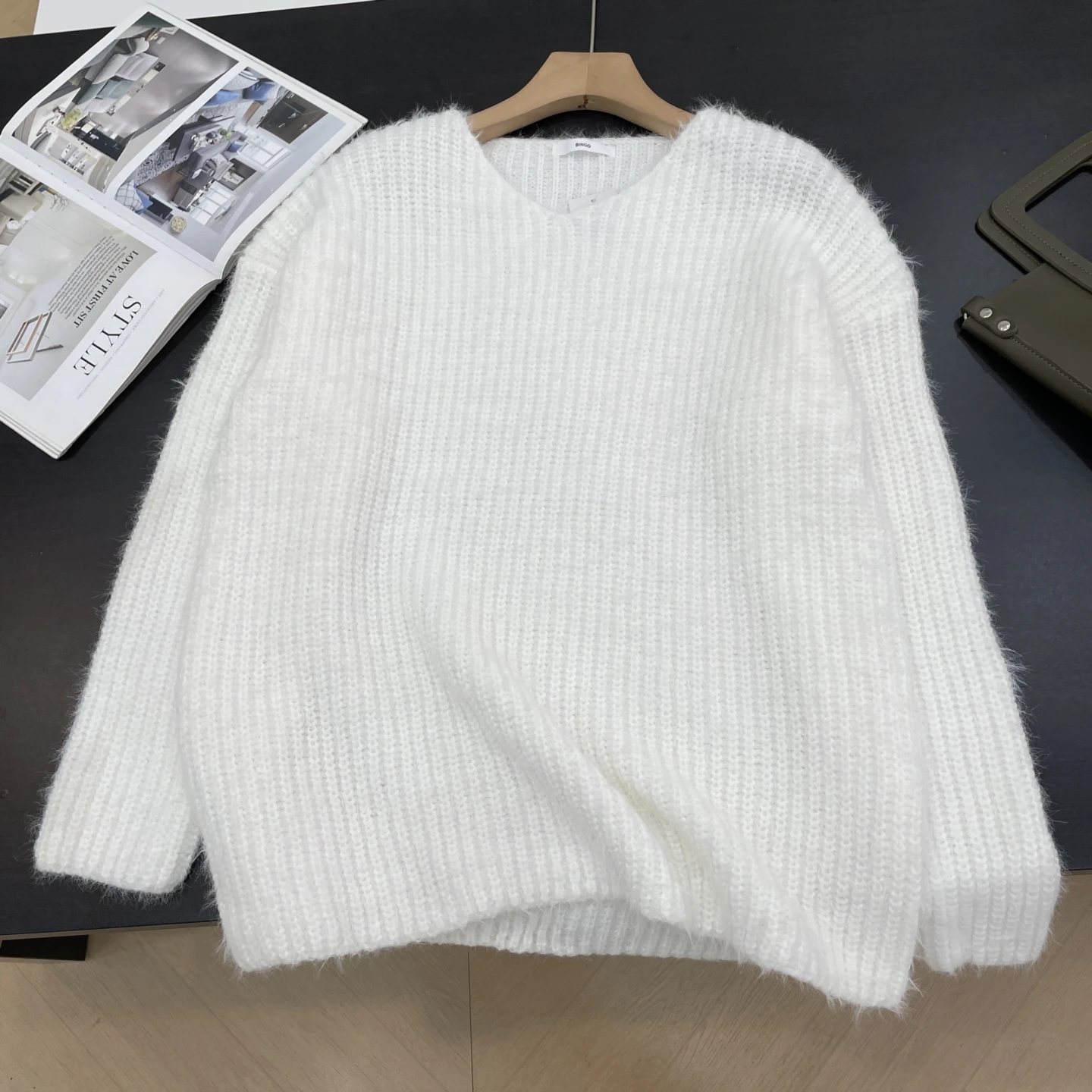 Suéter Hoado de Color Puro a la Moda, Estilo Informal, Novedad de Otoño, Suéter Versátil para el Trabajo, Estilo Dulce, Cor...