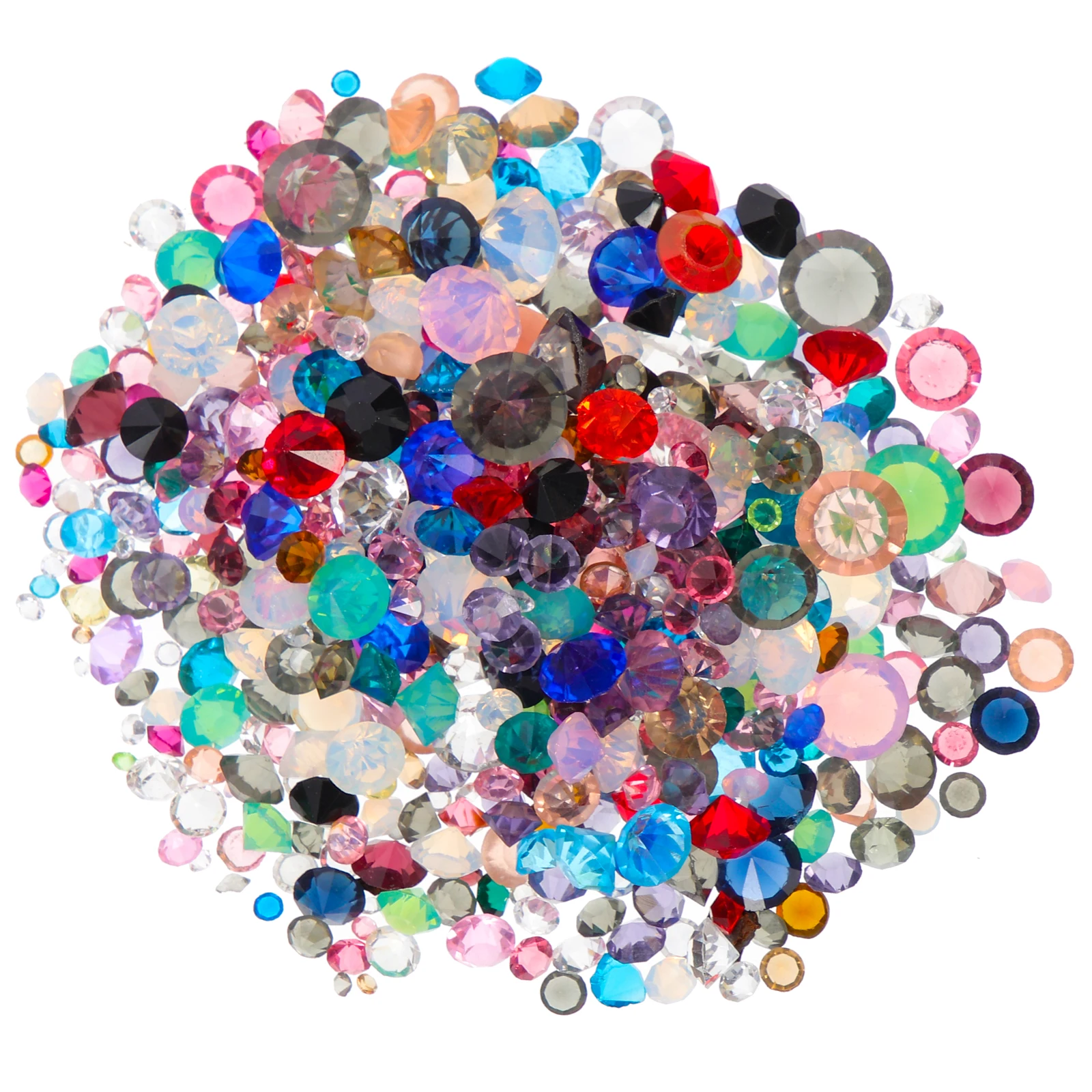 

Round Pointy Rhinestones Mixed Color Crystal Drills Nail Decorations DIY Jewelry Craft Supplies Salon Accessories