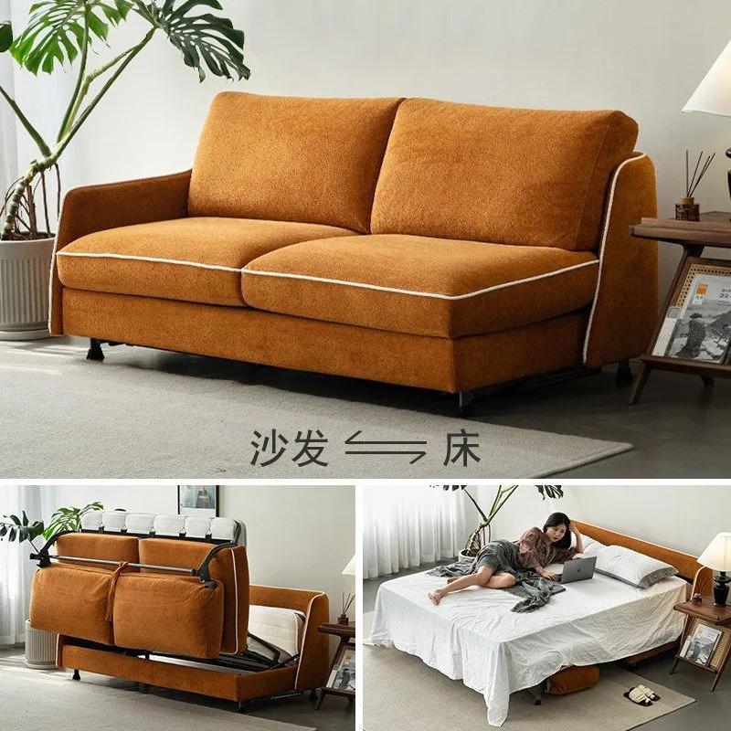 Folding sofa bed, dual-purpose integrated living room single double small apartment household multi-function folding bed