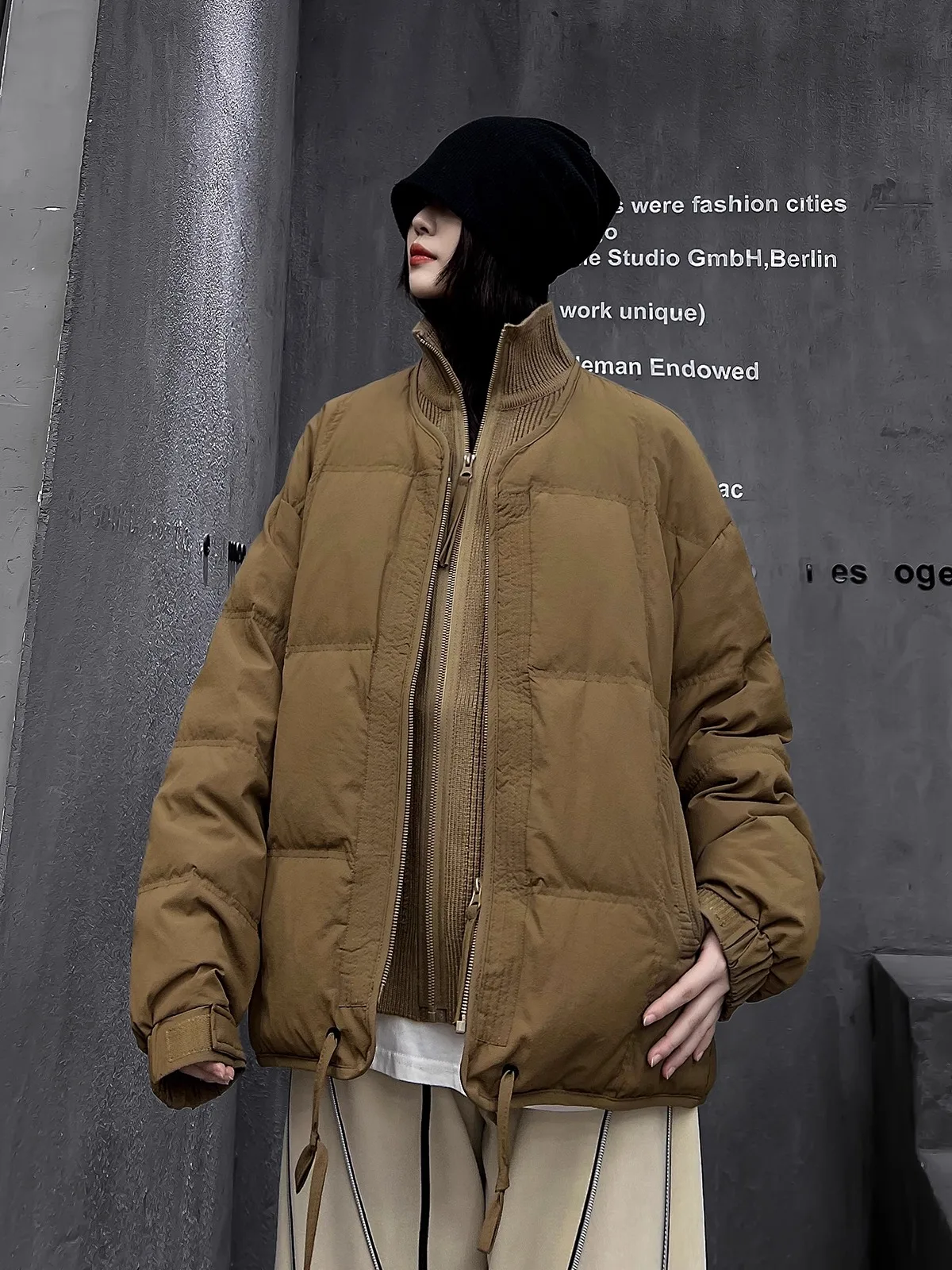 

M-Home Faion High Collar down Jaet Women's Winter Warmth No Hat National Stand 90 White Du down Outerwear