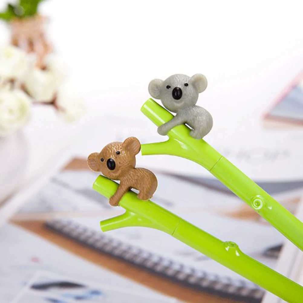 

3 Pcs Bear Pen Cartoon Pen School Office Stationary Supplies (Dark Grey, Khaki and Light Grey)