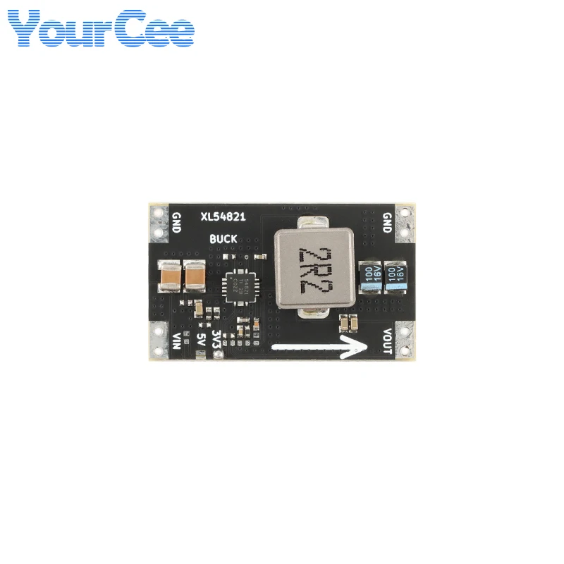 2pcs XL54821 Step Down Buck Power Supply Module DC12V to 3.3V/5V Output 8A/25W PWM High Power Buck Board