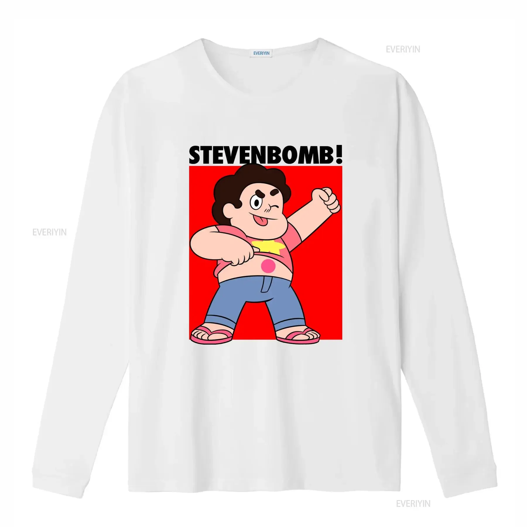 Funny Cartoon Steven Universe Print Casual T Shirt vintage Washed streetwear Stretched Slightly Unisex Breathable homme