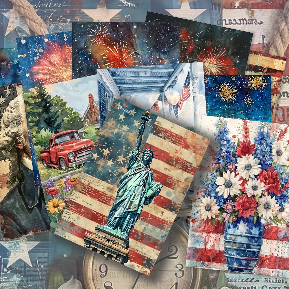32-postais-vintage-com-design-de-paisagens-tematicas-do-dia-da-independencia-americana-adequados-para-decorar-paredes