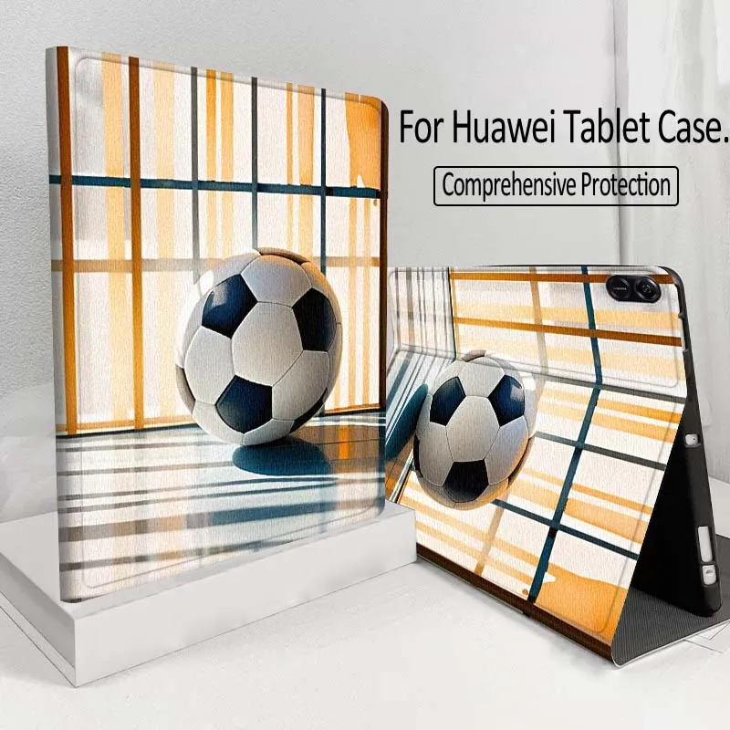 

Чехол для планшета с креативным футбольным рисунком для Huawei MatePad M5 T5 SE 11 Pro Honor Tab 5 V7 V8 X9 GT 10.1 10.8 дюймов