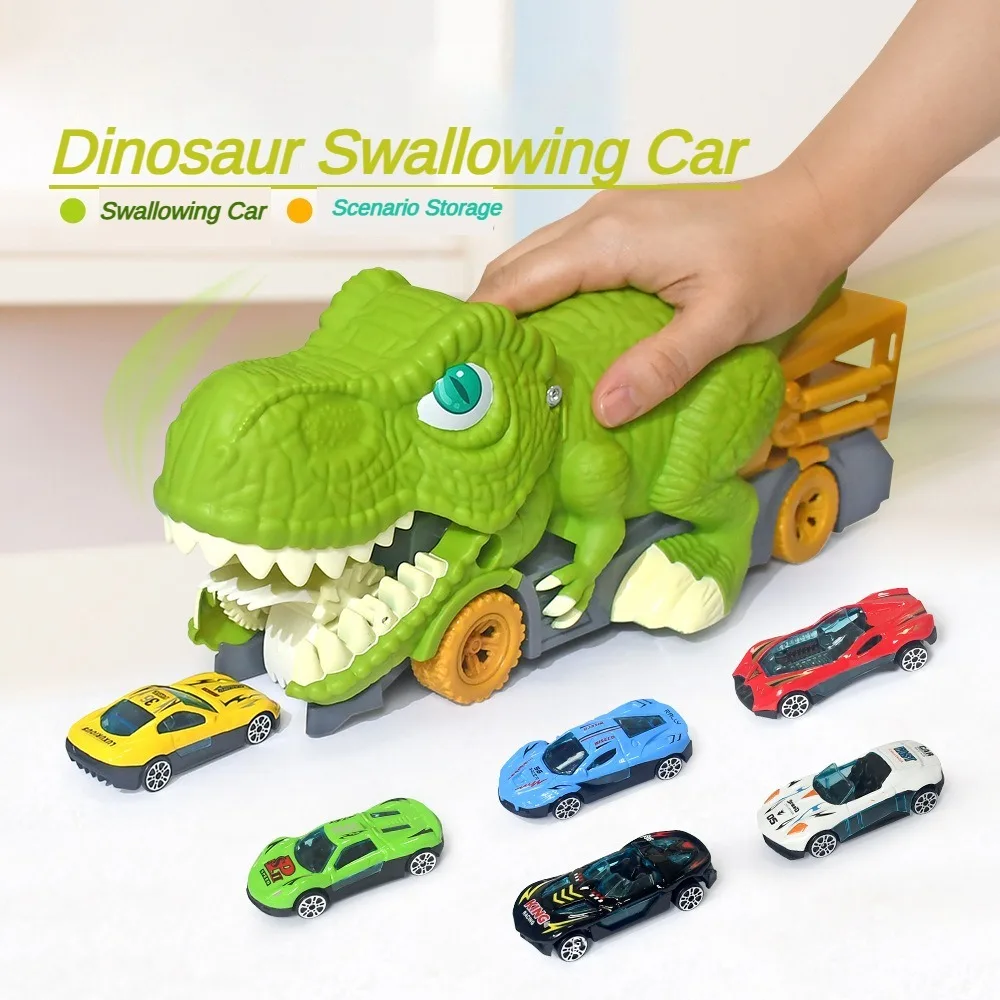 Dinosaur Organizer Toy Cute Funny Swallowing Pushable Car Room Tidying Assistant Birthday Holiday Gift