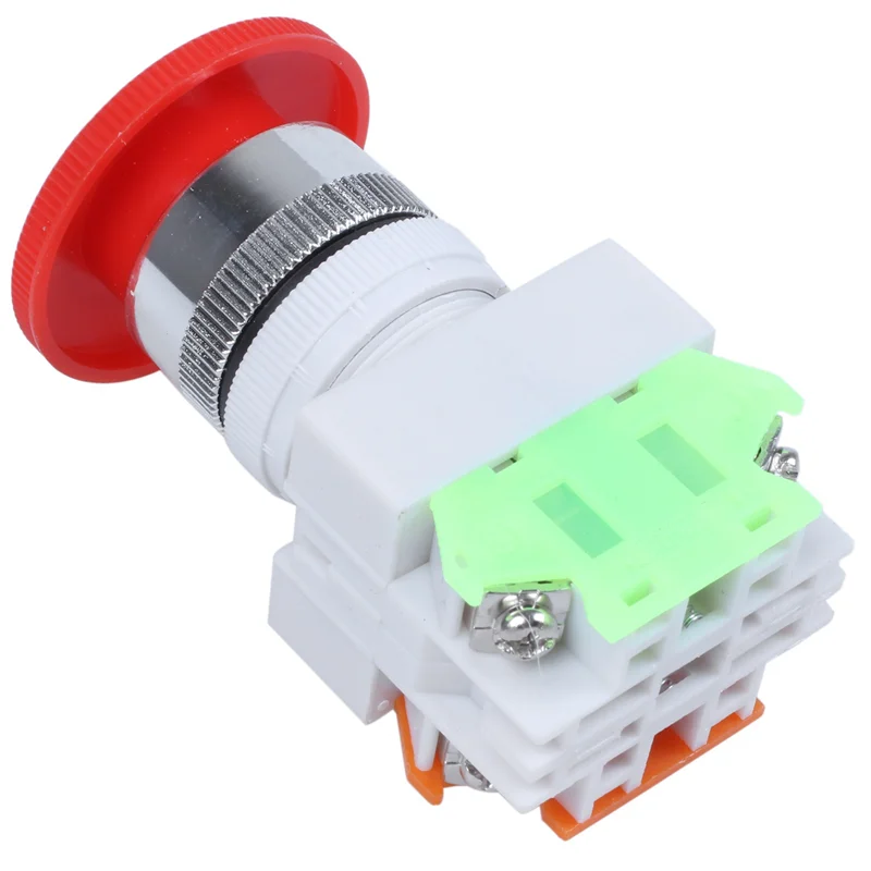 A14M 3X Red Mushroom Cap 1NO 1NC Emergency Stop Push Button Switch AC 660V 10A
