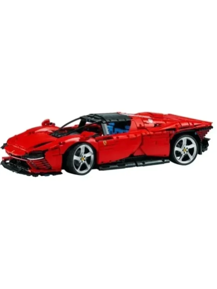 3778 Teile Raumdekoration Rotes Auto Baustein-Set Konstruktion DIY Supersportwagen Modell Bausteine Erwachsene Geburtstag Weihnachtsgeschenk