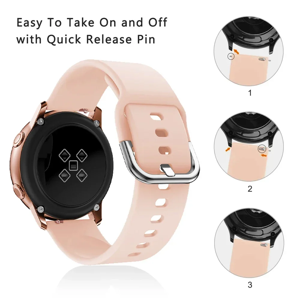 20mm 22mm Smart Watch Band For HUAWEI GT Silicone Straps For Garmin Samsung Galaxy Wristband Belt For Amazfit Xiaomi Accessories