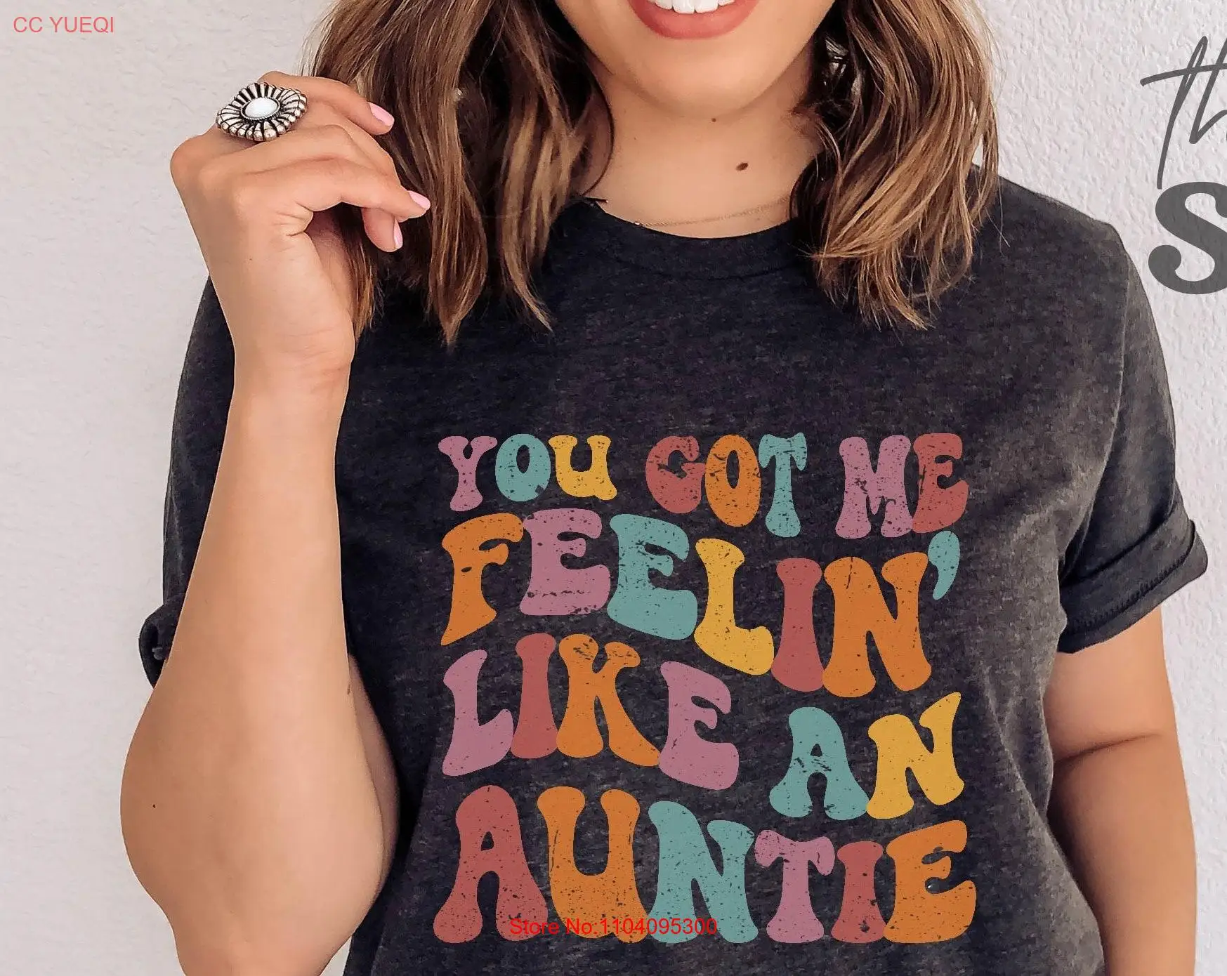 

Vintage Auntie T Shirt Retro Feeling Like An AunT To Be New Future Aunty long or short sleeves