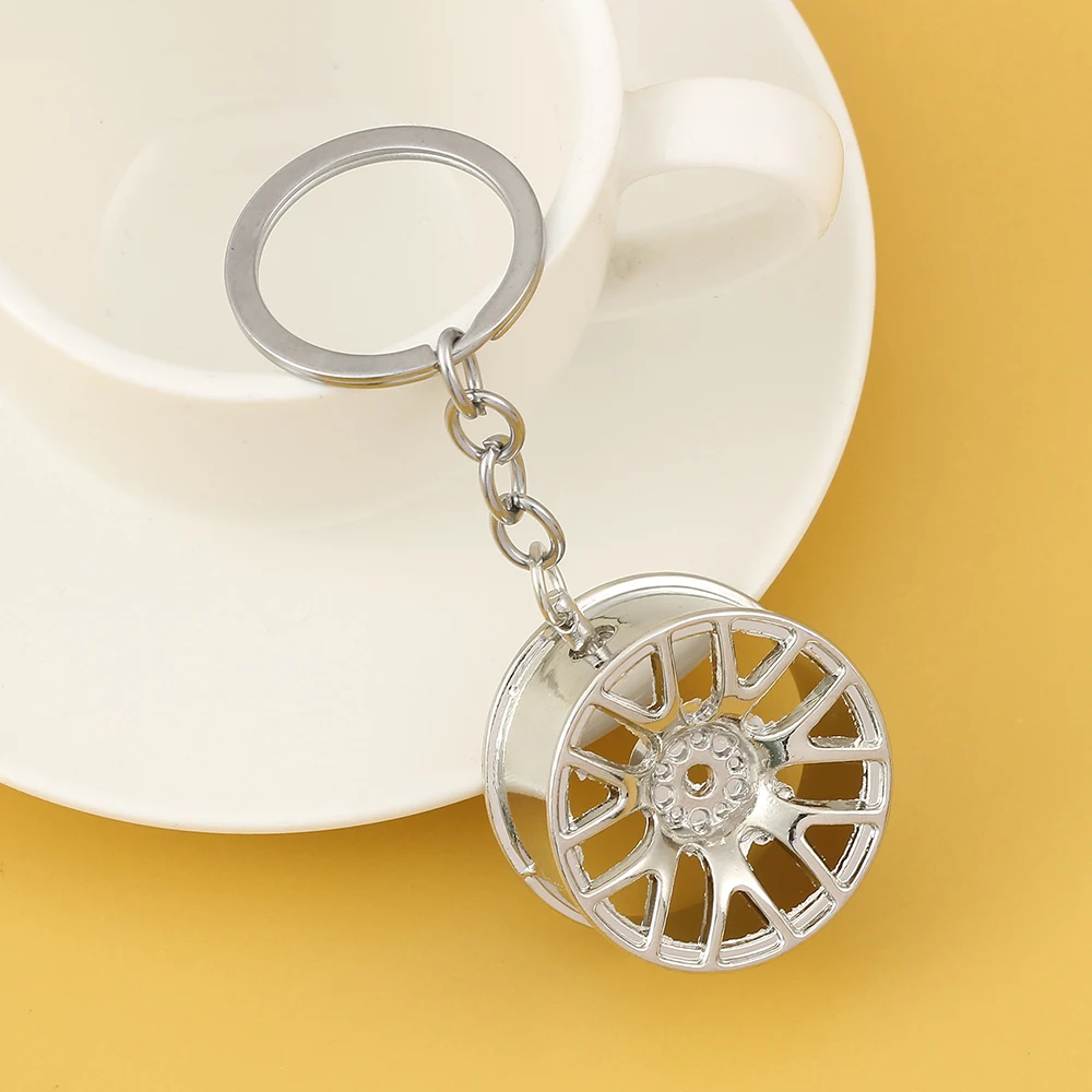 Trendy Personalized Creative Wheel Keychain Pendant Car Keyring Bag Accessory Gift for Women And Men