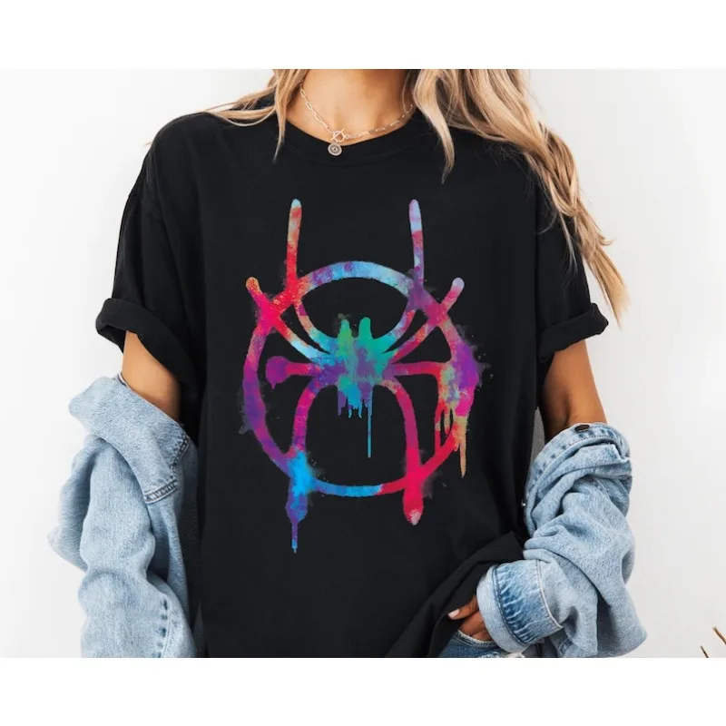

Marvel Spider-Man Into the Spider-Verse Rainbow Icon T-Shirt Marvel Fan Gifts MCU Fans Shirt Marvel Unisex Adult T-shirt
