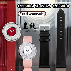 For Swarovski Bracelet Diamond 1135989 5045371 1135988 Fashion Leather Watchband Red women's cowhide watchStrap accessories 21mm