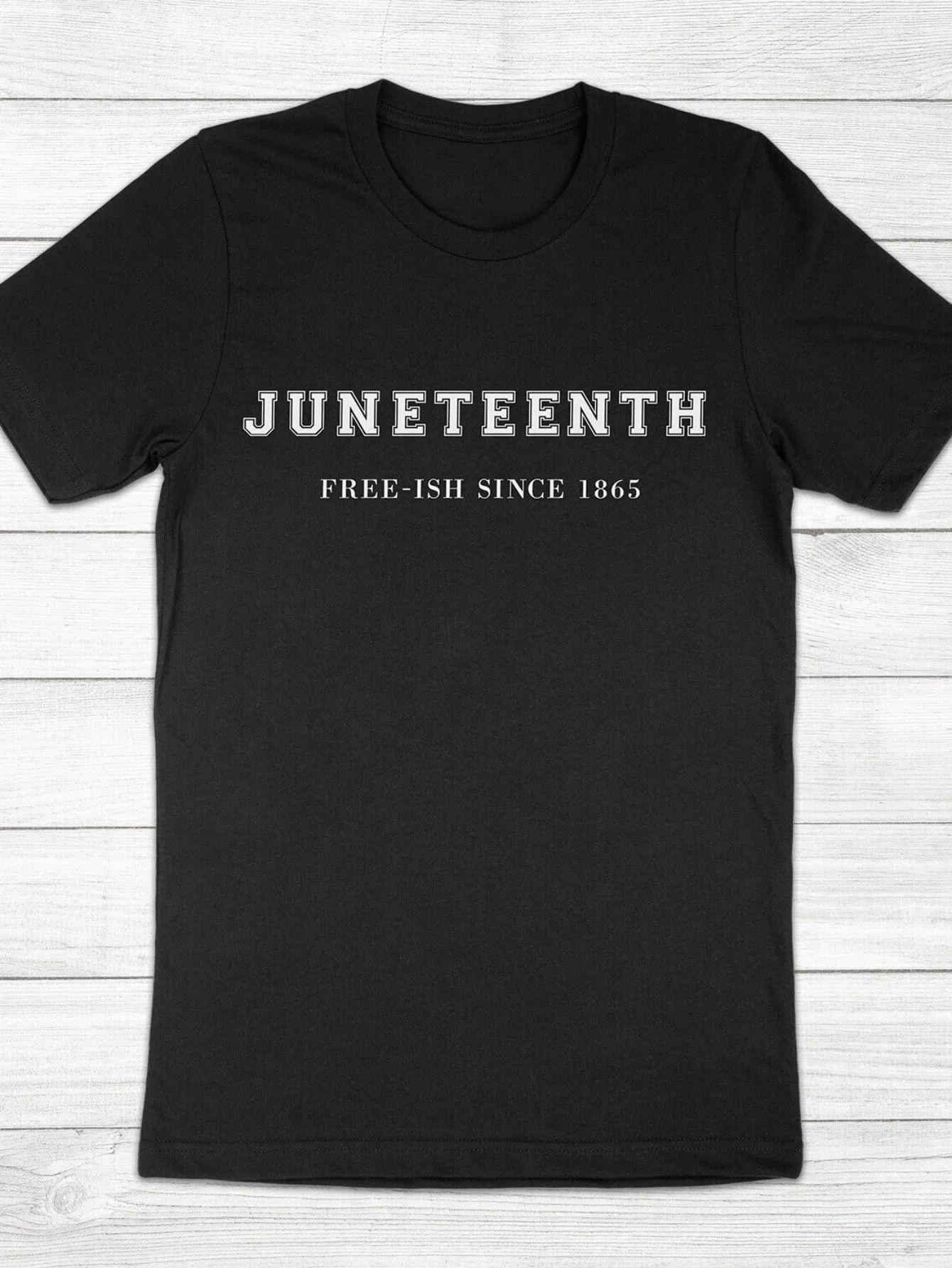 1 Stück Juneteenth-T-Shirt seit 1865 feiert die Freiheit der schwarzen Menschen, 100 % Baumwolle, lässiger Rundhalsausschnitt, perfekt für Thanksgiving, Halloween, Weihnachtsgeschenke