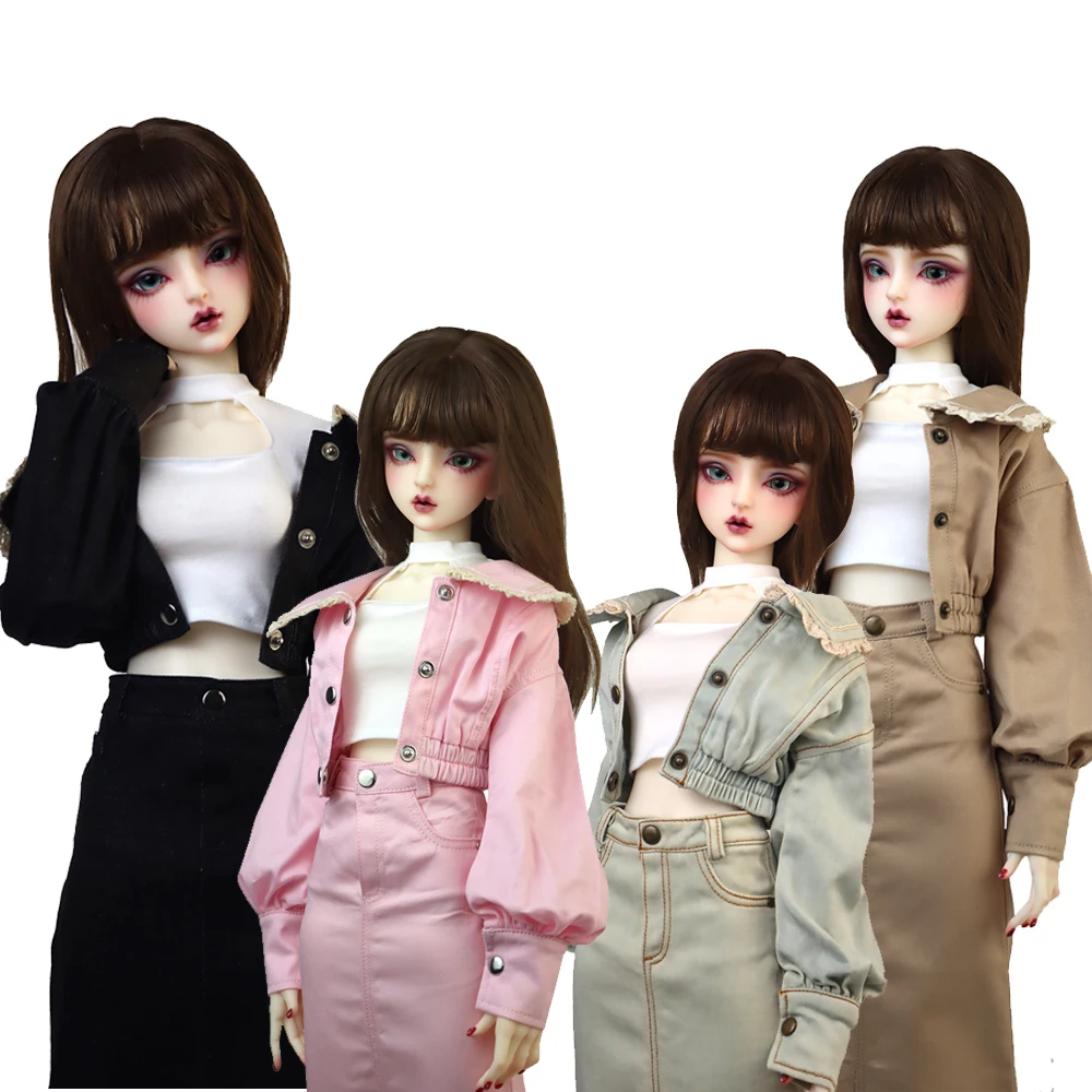 

Fits 1/3 BJD Doll clothes DD SD doll Fashion jackets denim skirts Long skirt gift for girls