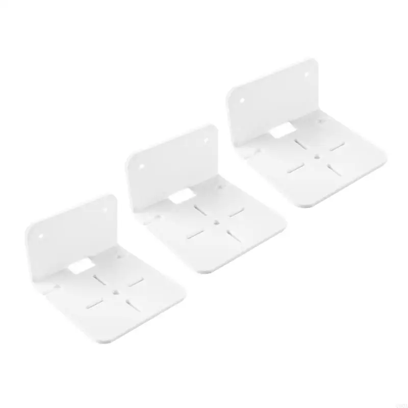 Q9QA 3PCS Acrylic Floating Wall Shelves for Cameras Speakers Organizer Wall Mounted Brackets for for Surveillances Equipment