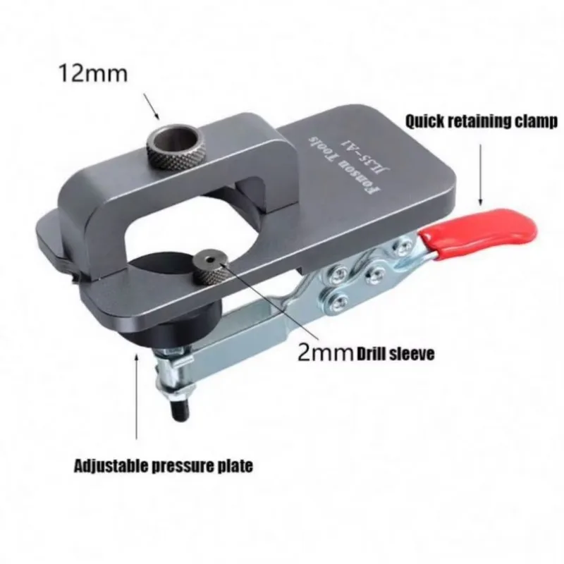 TEBAK Fixture Aluminum Alloy Hole Opener Template Door Cabinets 35mm Hinge Boring Jig Woodworking Hole Drilling Guide Locator