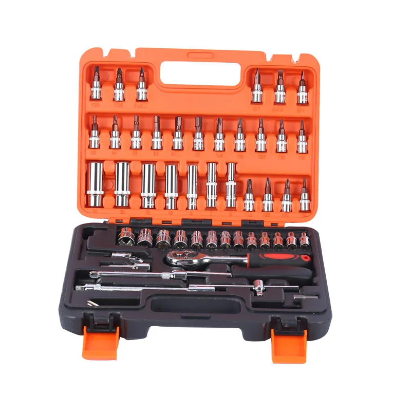 

53-Piece Auto Repair Kit Tools, Auto Repair Machine Repair Quick Ratchet Wrench Auto 54-Piece Kit