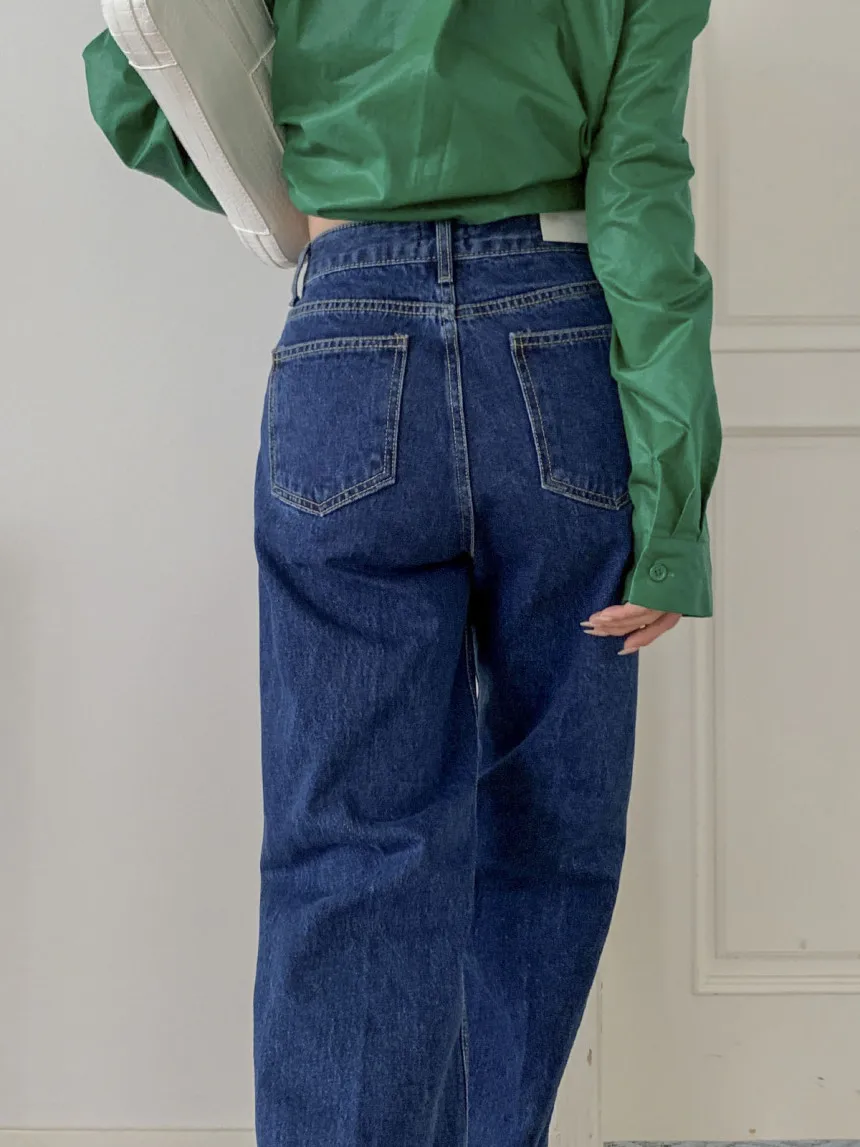 High Waist Straight Jeans Women Streetwear Korean Fashion Vintage Denim Pants Female High Street Chic Baggy Jean Mom