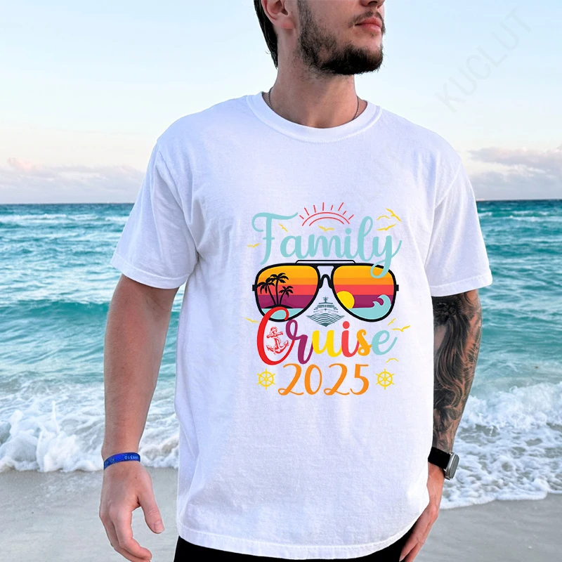 Family Cruise 2025 T-shirts for Men Women Unisex Adult Kids Shirts Cruise Travel Tees Family Matching Vacation Graphic Y2k Tops